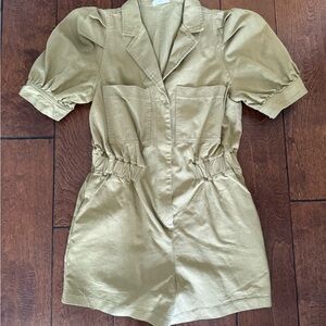 Green Denim Women's Romper